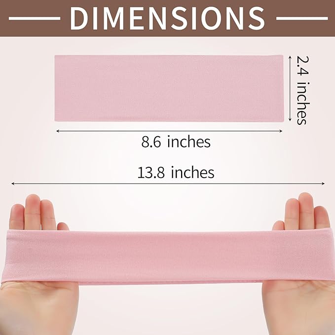 12 Pack Sports Headbands for Women, Non-Slip Elastic Soft Hair Bands, Fashion Hair Warp for Workout, Yoga, Running, Fitness, Neutral Colors