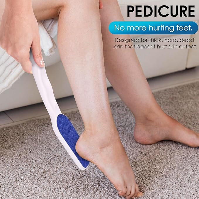 Nano-Glass Foot File Hard Skin Remover, Foot File Callus Remover with Non-Slip Ergonomic Handle, Professional Foot Care Tools