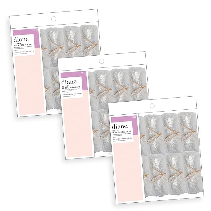 Diane Disposable Clear Processing Hair Caps, For Salons, DIY, Conditioning, Dyeing, Hair Treatments (Pack of 300)