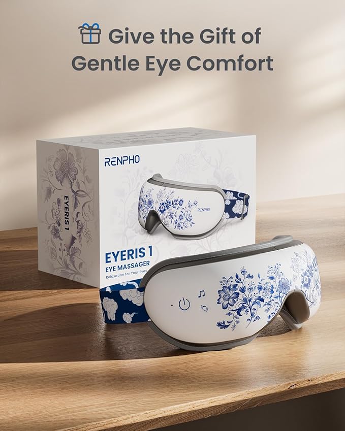 RENPHO Eye Massager with Heat, Birthday Gifts for Women Men Her, Eye Mask for Migraine,Sleep Mask for Dry Eyes Relax, Reduce Strain for Men Dad Eyeris 1