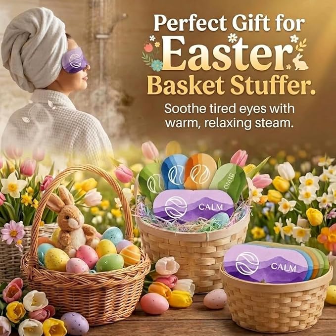 Body Restore Heated Eye Mask 5 Pack – Easter Basket Stuffers, Easter Birthday Gifts for Women & Men, Steam Warm Compress for Dry Eyes, Stye Eye Treatment, Eye Patch – Unscented