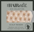 The Hair Edit Scalp Renew Bamboo Shampoo Massage Brush, Scalp Scrubber with Soft Silicone Bristles for Hair Growth, Exfoliation