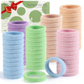 100 Pcs Thick Seamless Hair Ties, Ponytail Holders Hair Accessories for Women Girls No Damage for Thick Hair(Candy Colors)