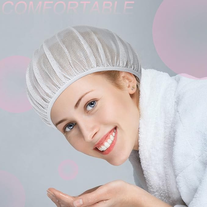 Chuarry 4 Pcs Mesh Sleep Bonnet for Sleeping Night Curly Hair Nets Sleep Caps for Women