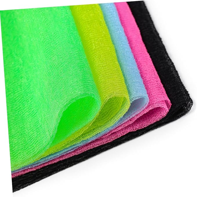 5Pcs Exfoliating Back Scrubber Strap Body Washer for Healthy Skin Long Belt Bathing Accessory Promotes Circulation Enhances Shower Experience Random Colors Random Color