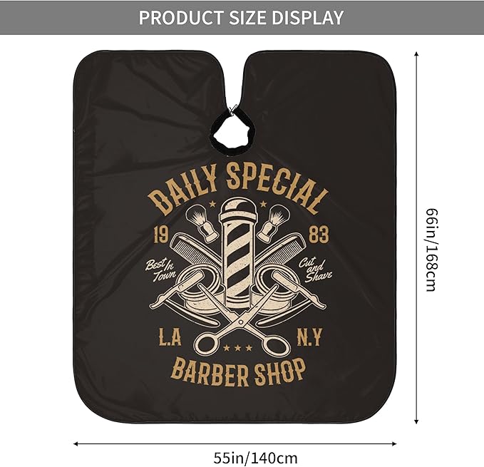 Adult Barber Cape, Professional Salon Haircut Capes, Haircut Kit Hairdressing Apron for Home Salon Barbershop