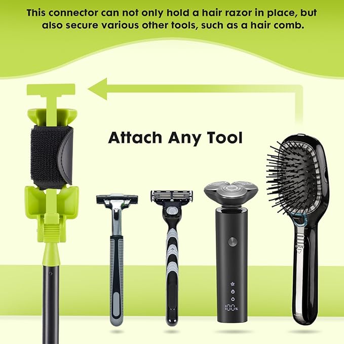 Back Shaver Extension Handle，Razor Extension Handle for Men,Long Handled Razor for Legs and Body,Adjustable Angle Back Trimmer with Telescopic 13-25 Inch Handle, Ideal for Elderly and Self-Care