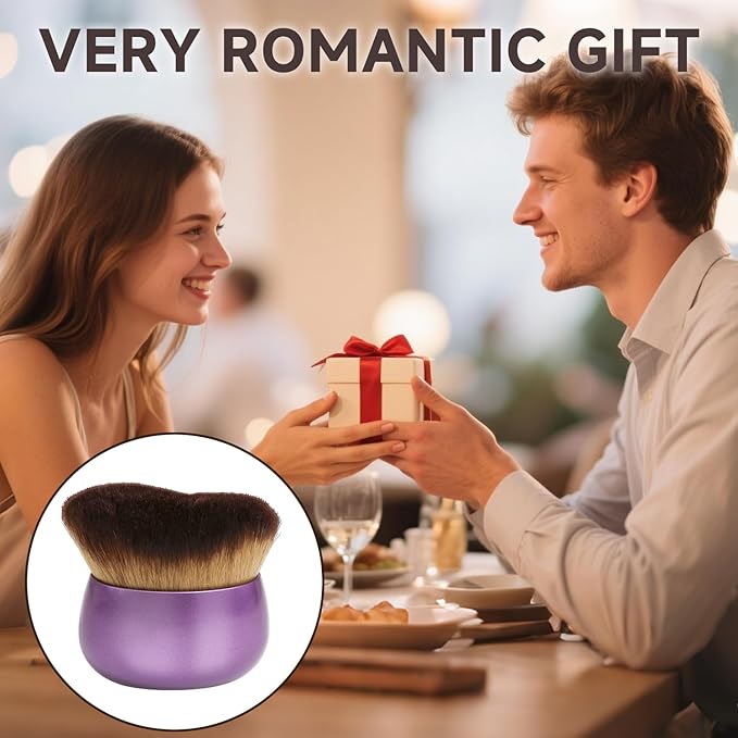 Makeup Blend & Blur Extra Large Body Brush for Self Tanner,Leg Makeup & Bronzer Self Tan Applicator, Powder, Foundation, Blusher, Bronzer，Massager for Face Gift box (Beige)