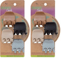 Planet Goody Heritage Medium Claw Clips - 4-Pack, Assorted Neutral Colors- For Easily Pulling Up Your Hair - Pain-Free Hair Accessories For Women, Men, Boys & Girls (Pack of 2)