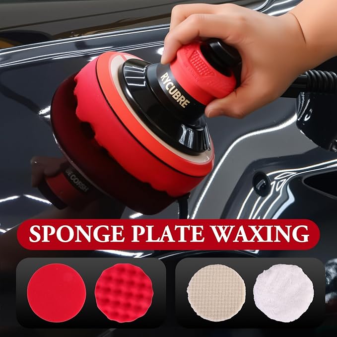 pneumatic Air Sander 5/6 Inch DA Palm Sander for auto body, High Speed Random Orbital Sander for Woodworking & Auto Polishing (6 Inch)