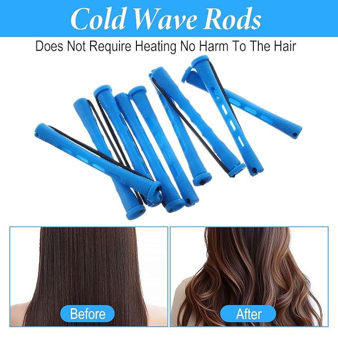 40 PCS Small Perm Rods for Short Hair, Plastic Curling Rods Cold Wave Rod Perming Curlers Hair Curling Rollers Perm Rod for DIY Styling Natural Hairs Short Long Hairs
