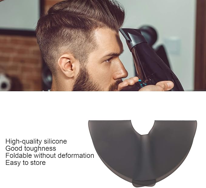 Hair Salon Stylist Cutting Collar Black Silicone Neck Wrap Guard for Haircut Hair Dye, Hair Cutting Cape Hair Coloring Hairdresser Stylist Dyeing Shawl(#3)