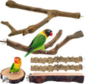 6Pcs Natural Wooden Bird Perch Grape Stick Claw Grinding Fork Bird Perching Branch Claw Grinding Stick Parrot Standing Platform Parrot Cage Chewing Accessories for Parrots Lovebirds Parakeets