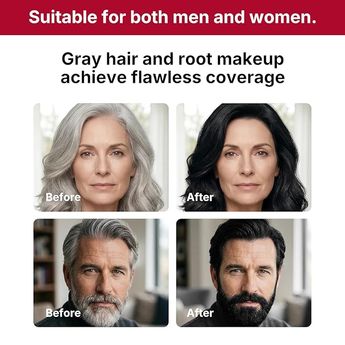 Karseell Hair Dye with Comb Applicator, Maca essence 6-IN-1 Ammonia Free No Mix Hair Color for 100 Percent Gray Coverage Hair Dye, 80ml-Black