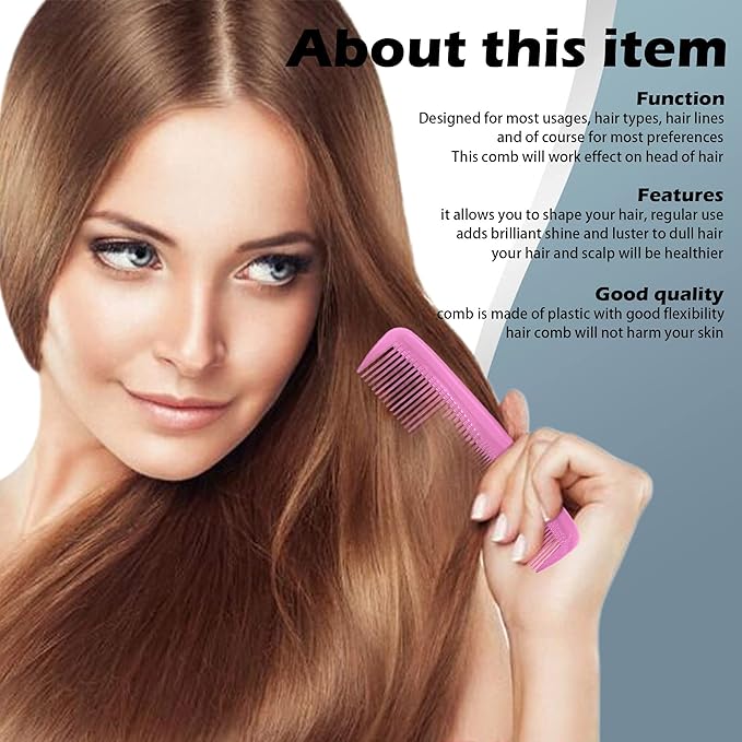 Soft 'N Style Hair Care 4-Pack Comb - Not Breakable - mens comb/fine tooth comb/peines para cabello