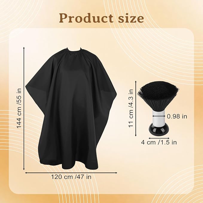 8-Piece Hair Cutting Cape Set Includes 6 Reusable 57x47 Inch Haircut Capes and 2 Cleaning Brushes Professional Hair Cape