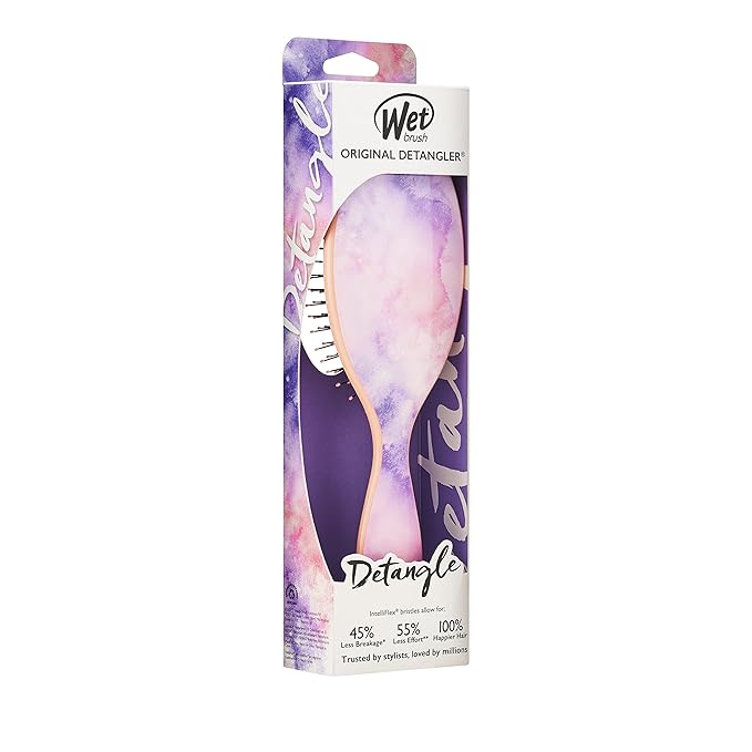 Wet Brush Original Detangler Hair Brush, Color Wash, Watermark, Ultra-Soft IntelliFlex Bristles - Detangling Hairbrush Glides Through Tangles For Wet, Dry & Damaged Hair, Women & Men