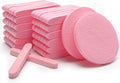 84 Pcs Facial Sponge Compressed, Luxiv Face Cleansing Sponge for Estheticians Compressed Makeup Sponge Round Wash Face Sponges for Women Compress Exfoliating Removal Sponge (Pink)