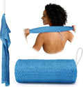 African Net Sponge Authentic, 47 inches Exfoliating Body Scrubber, Back Scrubber for Shower, African Bath Sponge with Knots, Durable Loofah Washcloth for Women & Men Daily Use