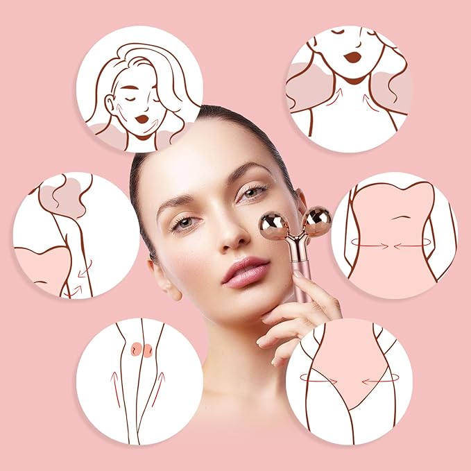 7pcs Facial Jade Roller and Gua Sha Kit, 100% Natural Jade Stone Face Massager for Skin Tightening, Dark Circles, Skin Rejuvenation, Wrinkle Remover, Men and Women Massage Tool Gift Set