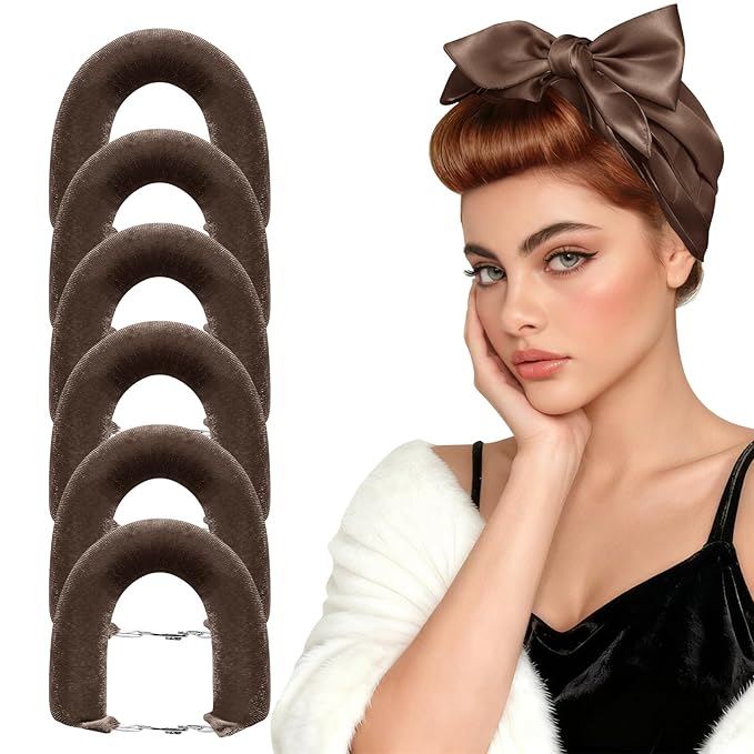 Heatless Curls Overnight Set - 6PCS Jumbo Velvet Hair Rollers to Sleep In, No-Damage Flexi Rods for Beautiful, Effortless Curls and Waves for Women