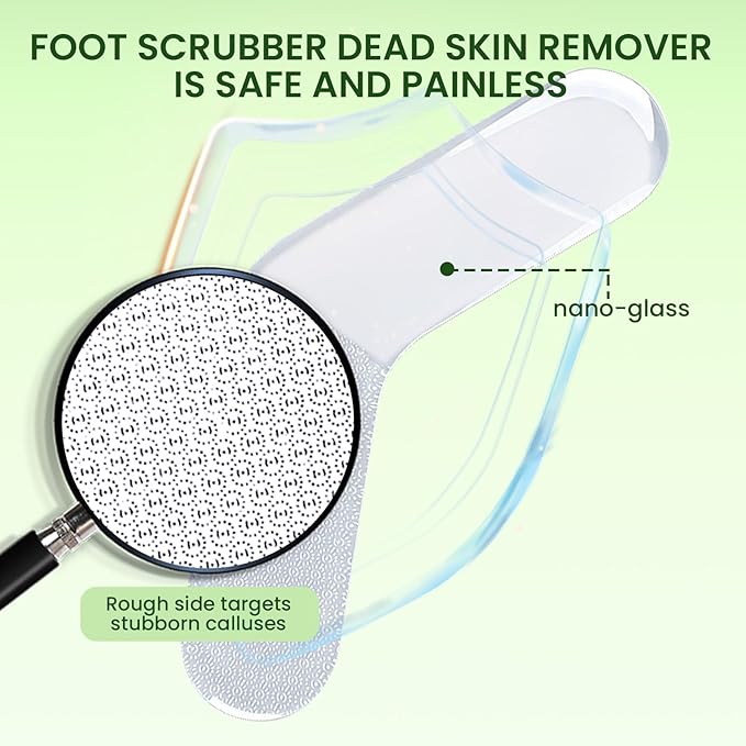 Glass Foot File Triangle Shaped Callus Remover Feet Heel Scrubber Dead Skin Scraper Pumice Stone Professional Pedicure Tools for Women and Men