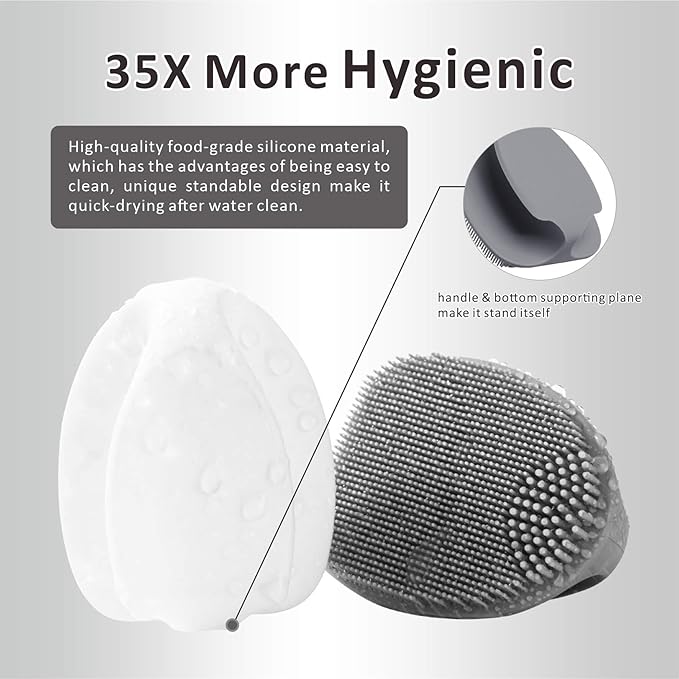 Silicone Face Scrubber,2 Pack Face Scrubber for Women Men, Manual Face Exfoliator Brushes Scrubber,Facial Cleansing Brush for Exfoliating Blackhead Remover Acne Pore Cleansing Massaging