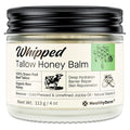 Beef Tallow Honey Balm for Skin: 100% Grass Fed Whipped Organic Moisturizer with Organic Raw Honey, Jojoba Oil, Vitamin E – Natural Face and Body Care for Mature, Dry or Sensitive Skin, 4oz