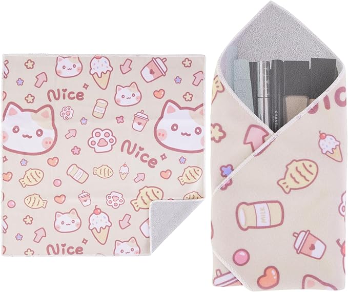 Walking Way Self-Adhesive Magic Cloth Makeup Bag, Magic Pocket Lazy Makeup Bag, Foldable Cosmetic Pouch, Portable Lens Protective Wrap, Stylish Travel Organizer for Beauty, Travel, Gifts & Daily
