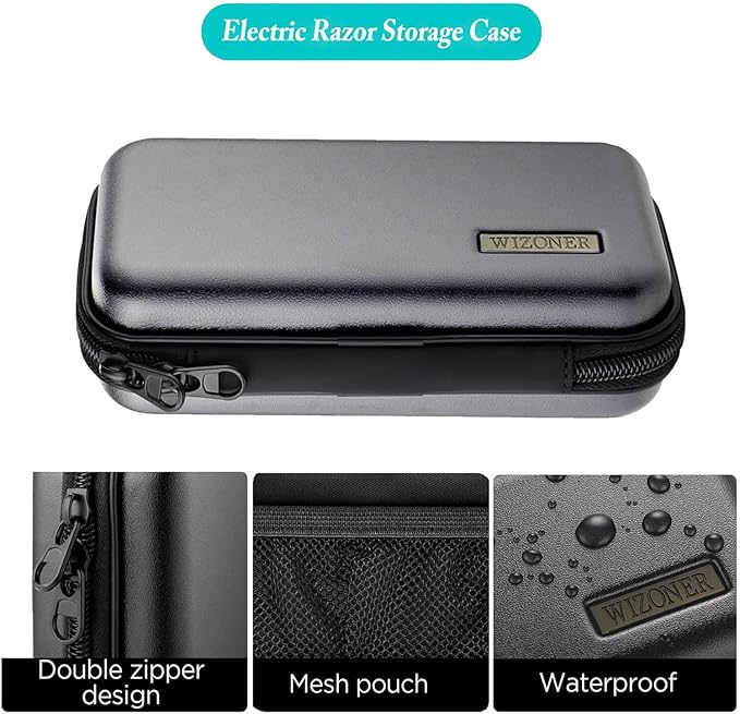 Trimmer Case, Razor Storage Bag Shaver Travel Hard EVA Box for Electric Trimmer and Accessories - Case Only (Gray)