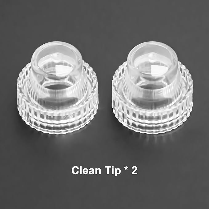 Elitzia Plastic Dermabrasion Microderma Heads Facial Aqua Peel Tips Water Peeling Caps Facial Care Skin Cleaning Tool Spare Parts for ETSPA18 Beauty Machine 14pcs Per Set (Transparent）