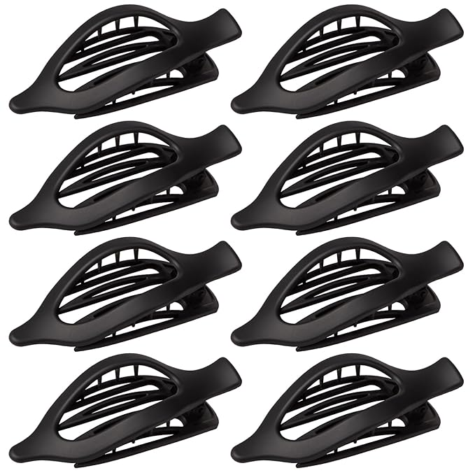 8 Pack Flat Hair Clips for Women, Large Claw Clips for Thick and Thin Hair, Strong Hold Hair Barrettes Accessories
