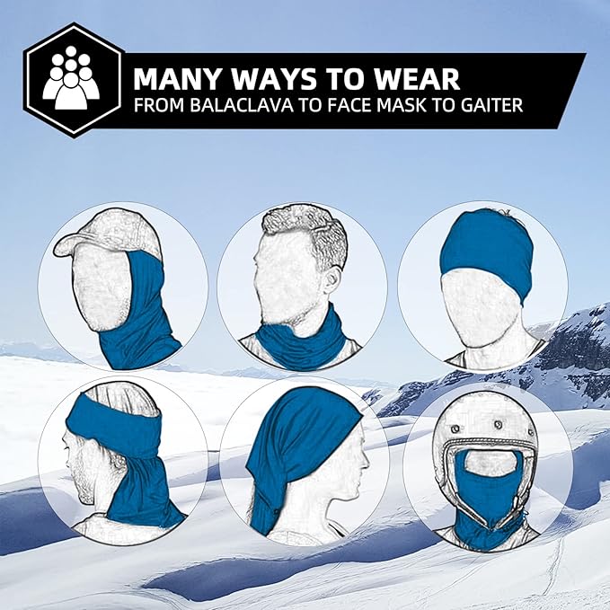 ROCKBROS Cold Weather Balaclava Ski Mask for Men Windproof Thermal Winter Scarf Mask Women Neck Warmer Hood for Cycling