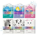 Epielle Character Face Mask Wave & Wild 12 Pack, Fun & Effective Korean Skin Care, Spa Party Favors, Easter Basket Stuffers, Birthday Gifts for Women, Self Care Gifts