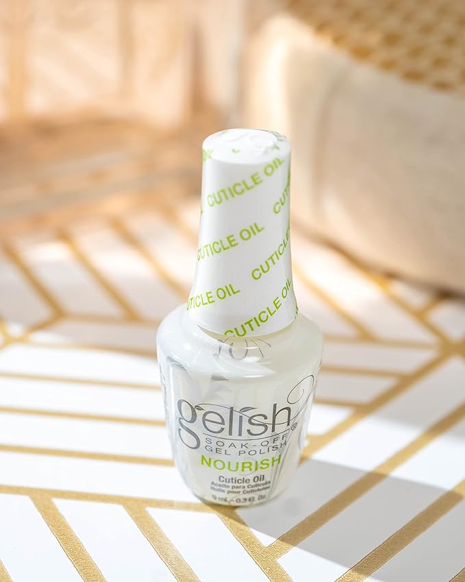 Gelish Mini Nourish Cuticle Oil - Hydrating & Nourishing Formula for Healthy Nails & Cuticles - Quick Absorbing, Non-Greasy, Ideal for Home & Professional Use (0.3 Fl Oz) (Pack of 2)