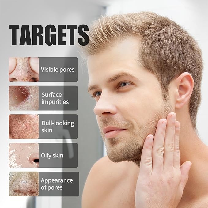 JVR Peel Off Face Mask, Blackhead Mask for Men, Charcoal Peel Off Black Mask, Facial Mask Refreshing and Deep Cleansing for All Skin Types 4.23 OZ