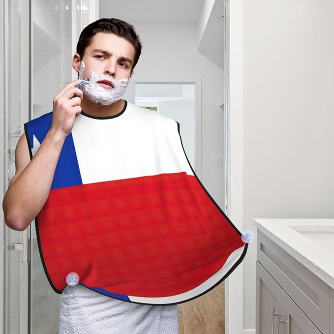 Flag Of Georgia Print Beard Bib Shaving Apron, Beard Hair Trimming Cape Gift For Dad