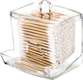 Tbestmax 10oz Qtip Holder Dispenser Big Clear Bathroom Organizer Accessories Decor for Storage-Qtips Cotton Ball Holder Apothecary Jars, Cotton Swabs, Floss Container