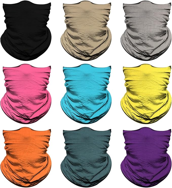 Venswell Neck Gaiter Face Mask Men Women,Seamless Bandana Rave Face Cover Scarf Mask,Balaclava,Headband, Head Wrap,Headwear