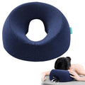 Face Down Pillows for Massage Table, Massage Headrest for Bed, Face Pillow for Stomach Sleeping, BBL Pillow After Surgery Post Eye Surgery & Vitrectomy Recovery, Removable Cover Navy Blue