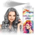 Temporary Hair Color Spray, Gray One-Time Use Hair Color Dye for Women and Kids, Disposable Natural Hair Strong Style Hair Dye-On 1-Day Washable for Cosplay Party DIY,Christmas Party, Halloween (Gray)