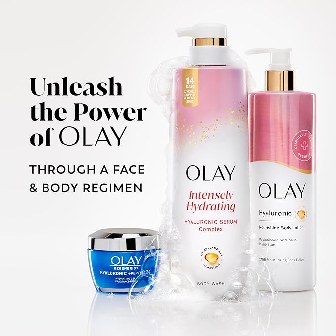 Olay Body Wash for Women, Elasticity Boosting, Collagen Peptide Serum Complex, Renews Moisture, Free of Parabens & Phthalates, Vitamin B3 Lameller Technology, For All Skin Types, 26 fl oz
