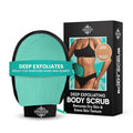 Dermasuri - Deep Exfoliating Glove - Korean Exfoliating Mitt - Body Scrubber for Shower - Buffs Dry & Dead Skin - Keratosis Pilaris Treatment Scrub - Skin Exfoliator for Men & Women - Teal Mitt