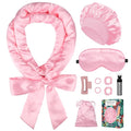Satin Heatless Curls Overnight Hair Curlers to Sleep In Hair Curler Rollers No Heat Hair Wrap for Curls Headband, 70" Satin Heatless Curling Rod Set for Women Long Waves Hair Volume-Pink 10PCS