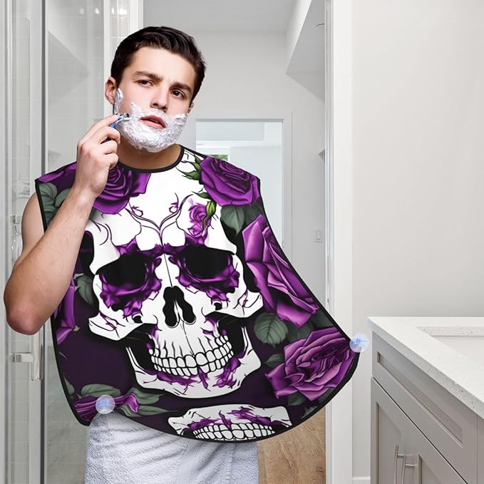 Underwater Scenery Print Beard Bib Shaving Apron, Beard Hair Trimming Cape Gift For Dad