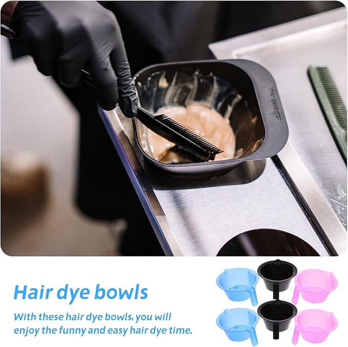 Hair Dye Bowl Transparent 2.6 Inch Salon Hair Color Mixing Bowl with Measurement Scales for Precise Dye Mixing and Highlighting