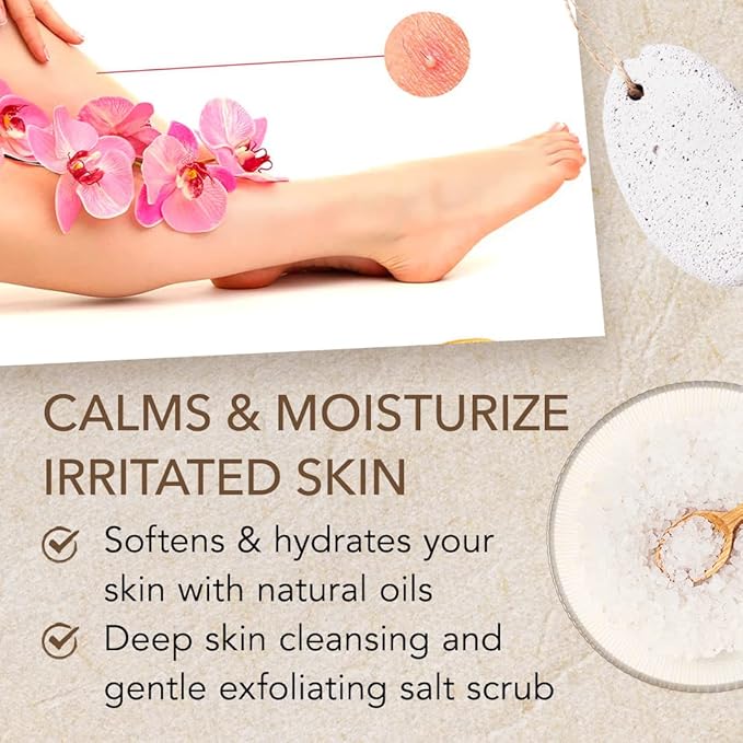 O Naturals Exfoliating Scrub, Natural Dead Sea Salt Deep-Cleansing Face & Body Scrubs. Anti-Cellulite Tones Helps Oily Skin, Acne, Ingrown Hairs & Dead Skin Remover - Grapefruit and Vanilla Oil 18oz