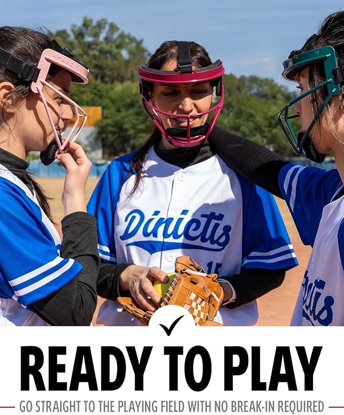 Dinictis Softball Face Mask, Lightweight, Comfortable, with Wide Field Vision, Durable and Safe Face Guards, Premium Protective Softball Fielder's Mask
