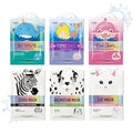 Epielle Character Face Mask Wave & Wild 6 Pack, Fun & Effective Korean Skin Care, Spa Party Favors, Easter Basket Stuffers, Birthday Gifts for Women, Self Care Gifts
