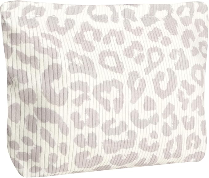 Makeup Pouch for Women Small Make Up Bag for Purse Zipper Initial Makeup Cosmetic Bags Pouches for Purse Aesthetic Travel Toiletry Bags, Grey Leopard Pattern